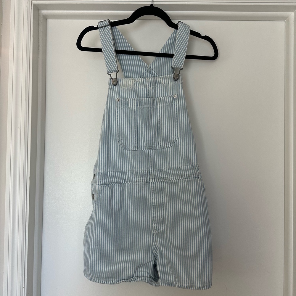 Old Navy Light Blue Striped Overalls